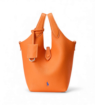 Polo Ralph Lauren para mujer. 428944657002 Bolso tote y cruzado Polo Play naranja (OSFA), Casual, Piel