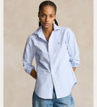 Polo Ralph Lauren Para Mujer. 211891377004 Camisa A Rayas Azul (38), Casual, AlgodóN, CláSico, Manga Larga-image