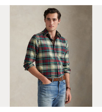 Polo Ralph Lauren para hombre. 710P00663001 Camisa Custom Fit Plaid multicolor (M), Casual, Algodón, Manga larga