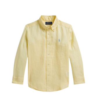 Polo Ralph Lauren för pojkar. 322967600504 Gul linneskjorta (6años= 124/134cm), Casual, Lino, Lång ärm, barnmode