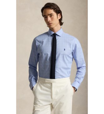 Polo Ralph Lauren Camisa de popelina con cuadros Glen azul