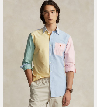 Polo Ralph Lauren para hombre. 710928919001 Camisa divertida Oxford multicolor (L), Casual, Algodón, Manga larga