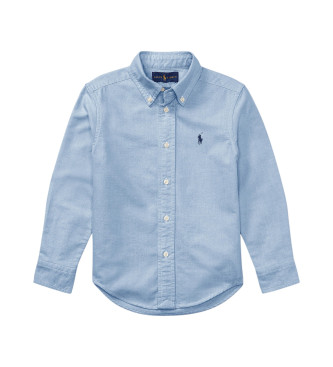 Polo Ralph Lauren para niño. 322819238002 Camisa Oxford azul (6años=117/123cm), Casual, Algodón, Clásico, Manga larga, moda infantil