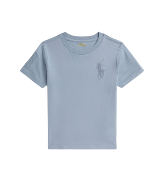 Polo Ralph Lauren för pojkar. 322832907505 Big Pony blå stickad t-shirt i bomull (4años= 109/116cm), Casual, Kort ärm, barnmode
