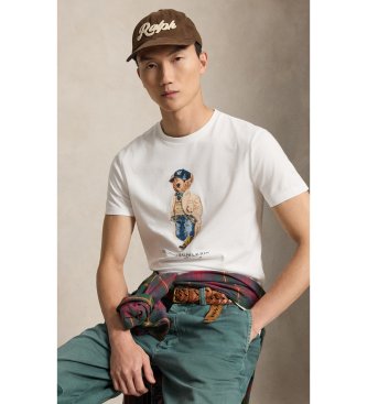 Polo Ralph Lauren Camiseta con Polo Bear Custom Slim Fit blanco