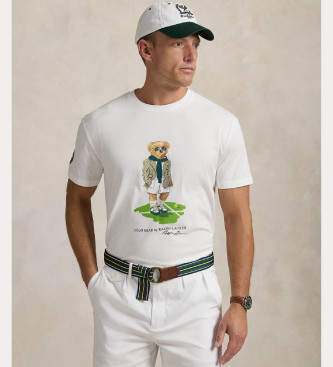 Polo Ralph Laurenvoor mannen. 710970519001 T-shirt met korte mouwen en witte beer (L), Casual, Katoen