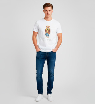 Polo Ralph Laurenvoor mannen. 710P07346001 Gebreid T-shirt met witte Polo Bear (XL), Casual, Katoen, Korte mouwen