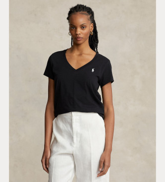 Polo Ralph Lauren Para Mujer. 211902403003 Camiseta De Punto De AlgodóN Negro (L), Casual, Manga Corta-image