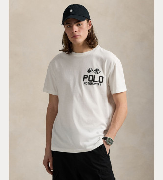 Polo Ralph Lauren Para Hombre. 710972611001 Camiseta De Punto Flameado Classic Fit Blanco (S), Casual, AlgodóN, Manga Corta-image