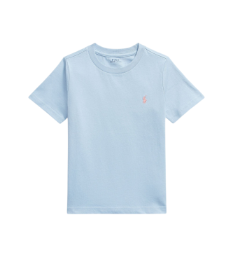 Polo Ralph Lauren unisex para niños. 322832904512 Camiseta de punto jersey de algodón azul (5años=109/116cm), Casual, Manga corta, moda infa