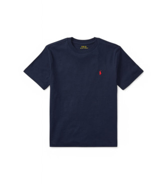 Polo Ralph Lauren för pojkar. 323832904037 T-shirt med marinblå logotyp ((S) 6/7años= 136/138cm), Casual, Bomull, Kort ärm, Marino, barnmode