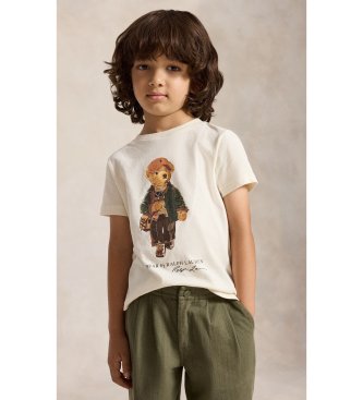 Polo Ralph Lauren Camiseta de algodón con Polo Bear beige (4años= 109/116cm)
