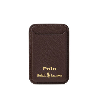 Polo Ralph Lauren para hombre. 405P17558002 Cartera de piel Magsafe marrón (OSFA), Casual