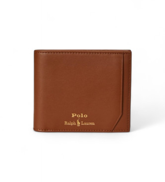 Polo Ralph Lauren para hombre. 405974626002 Cartera de piel suave 3 en 1 marrón (OSFA), Casual