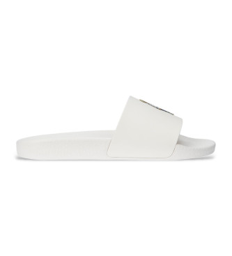 Polo Ralph Lauren para hombre. 809962615001 Chanclas logo blanco (45), Plano, Ninguno, Beachwear