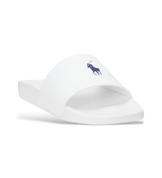 Polo Ralph Lauren para hombre. 809961001004 Chanclas Signature blanco (45), Plano, Ninguno, Casual, Beachwear