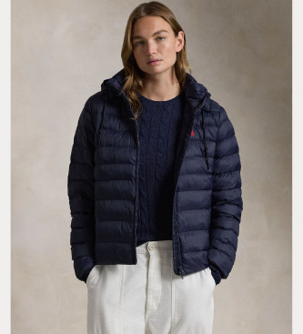 Polo Ralph Lauren para mujer. 211958932001 Chaqueta con capucha plegable y resistente al agua marino (M), Casual, Sostenible, Nylon reciclad