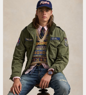 Chaqueta Iconic Field verde (XL), Casual, Algodón