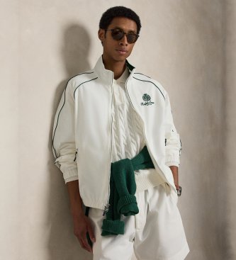 Polo Ralph Lauren para hombre. 710B17650001 Chaqueta Oakfort de faya blanco (L), Casual, Algodón