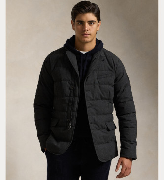 Polo Ralph Lauren para hombre. 710938580003 Chaqueta Quilted Down negro (L), Casual, Poliéster Reciclado