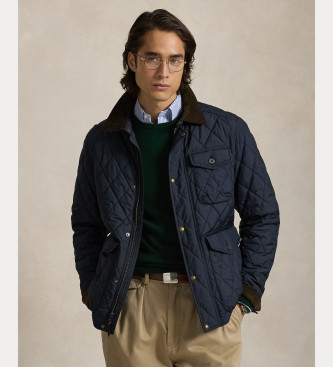 Polo Ralph Laurenvoor mannen. 710847071006 De Beaton gewatteerde jas blauw (L), Casual, Gerecycled polyester, Duurzaam