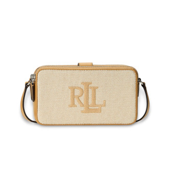Lauren Ralph Lauren para mulher. 432966883001 Mala de mão bege Witley (OSFA), Casual, Algodão