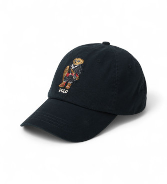 Polo Ralph Lauren para hombre. 710981297001 Gorra de sarga Polo Bear negro (OSFA), Casual, Algodón