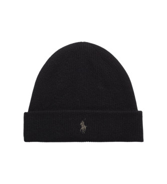 Polo Ralph Lauren para hombre. 710920660003 Gorro de cachemira lavable negro (OSFA), Casual