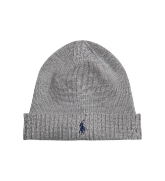 Polo Ralph Lauren para hombre. 710886137003 Gorro de lana con caballo gris (OSFA), Casual
