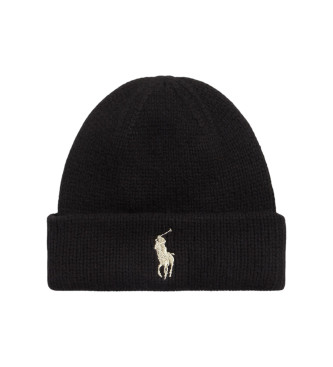 Polo Ralph Lauren para hombre. 710886137008 Gorro de lana con caballo negro (OSFA), Casual