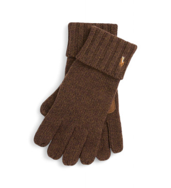 Polo Ralph Lauren para hombre. 449959338005 Guantes de lana merino marrón (OSFA), Casual