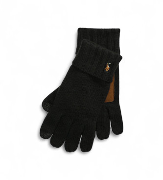 Polo Ralph Lauren para hombre. 449959338001 Guantes táctiles de lana merino negro (OSFA), Casual