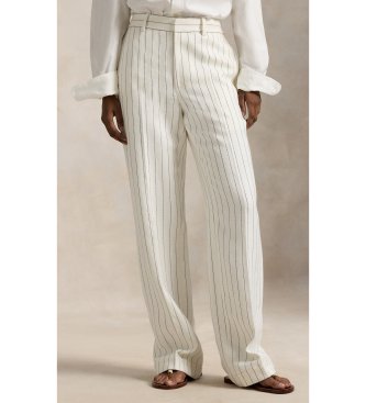 Polo Ralph Lauren Pantalón de cáñamo Relaxed Straight Fit blanco roto