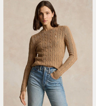 Jersey Cable Knit marrón (XS), Casual, Algodón, Polo Ralph Lauren outlet 2024.