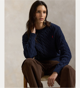 Polo Ralph Lauren para mujer. 211A96245001 Jersey Cable marino (S), Casual, Algodón