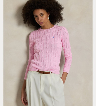 Polo Ralph Lauren para mujer. 211971869010 Jersey de algodón en punto de ochos rosa (XL), Casual