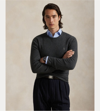 Polo Ralph Lauren para hombre. 710974148004 Jersey de lana gris (XL), Casual