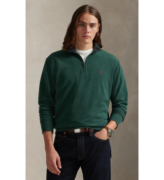 Polo Ralph Lauren Jersey de punto ultrasuave y cremallera verde