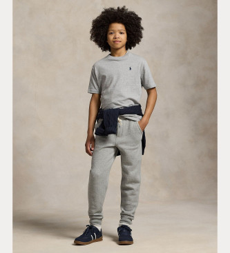 Joggers de felpa gris (M), Casual, Algodón, moda infantil