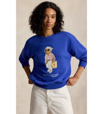 Polo Ralph Lauren Sudadera de felpa ligera con Polo Bear azul