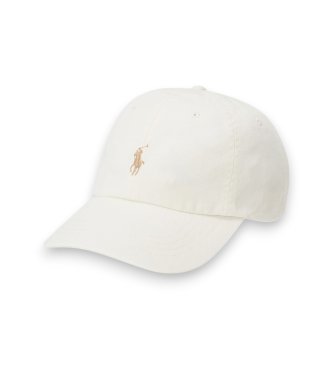 Polo Ralph Lauren för kvinnor. 211912843051 Den ikoniska Ball-kepsen i chinotyp i benvit bomull (OSFA), Casual