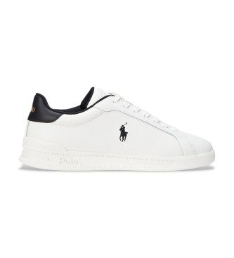Polo Ralph Lauren para hombre. 809968172004 Zapatillas de piel Heritage Court II blanco (45), Plano, Cordones, Casual
