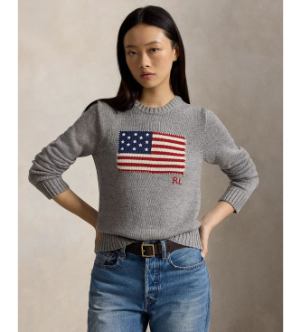Polo Ralph Lauren Jersey de algodón con cuello redondo gris