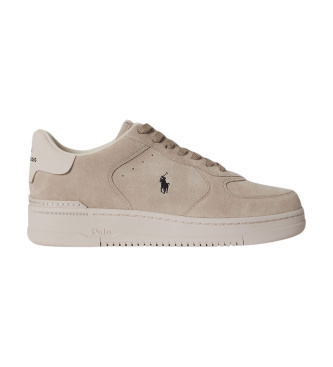 Para hombre. 809P13085003 Zapatillas de Piel Masters beige (40), Plano, Cordones, Casual