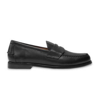 Polo Ralph Lauren para hombre. 803932221002 Mocasines de piel Alston Penny negro (41), Plano, Ninguno, Casual