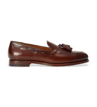 Polo Ralph Lauren para hombre. 811967540001 Mocasines de Piel Maestra marrón (45), Plano, Ninguno, Casual