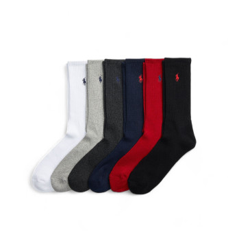 Polo Ralph Lauren para hombre. 449824809003 Pack 6 Pares de Calcetines Lisos multicolor (OSFA), Homewear, Algodón