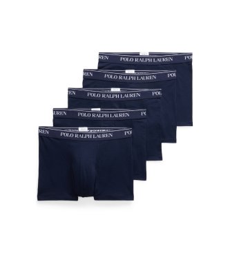Polo Ralph Lauren Set 5 bóxers clásicos de algodón elástico marino