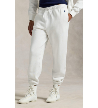 Polo Ralph Lauren Mulher Branco Para 211971700001 Calças De Lã Com Cordão (Xs), Casual, Esportivo, Algodão