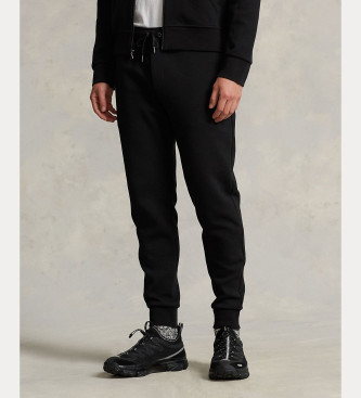 Polo Ralph Lauren para hombre. 710888283001 Pantalón jogger de punto doble negro (L), Casual, Algodón
